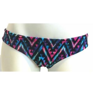 Victoria's Secret PINK Dark Aztec Geo Cheeky Hipster Swim Bottom XS